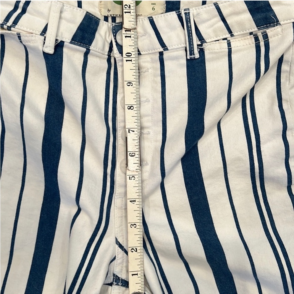 Anthropologie capitaine striped wide leg trouser size 6 - Picture 6 of 6